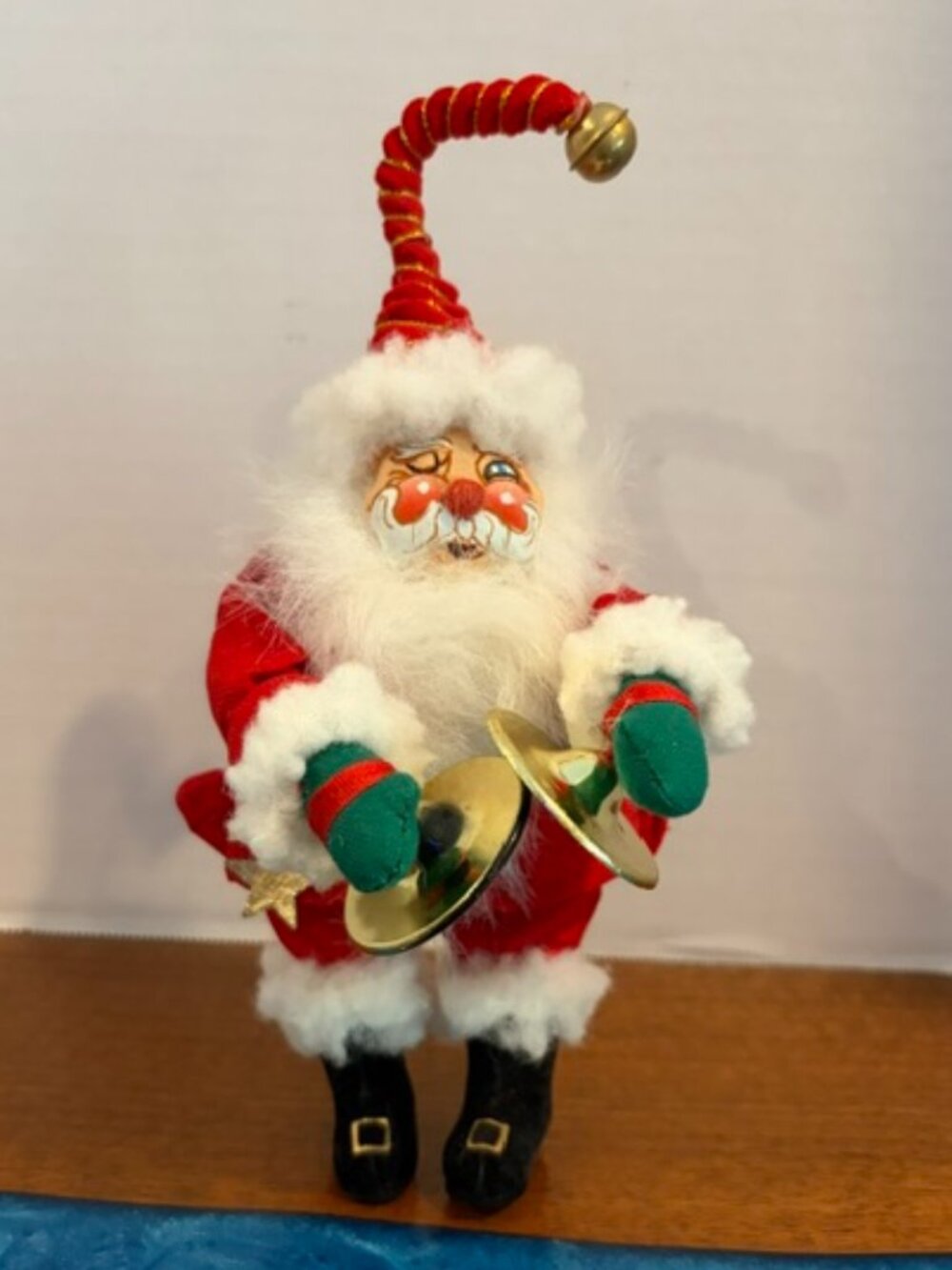 Kurt Adler Standing Santa with Cymbals 8.5" Figurine Ornament